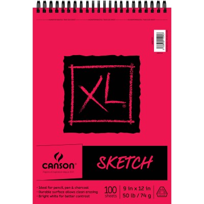 Canson XL Sketch Pad Top Wire, 9" x 12"   555985490